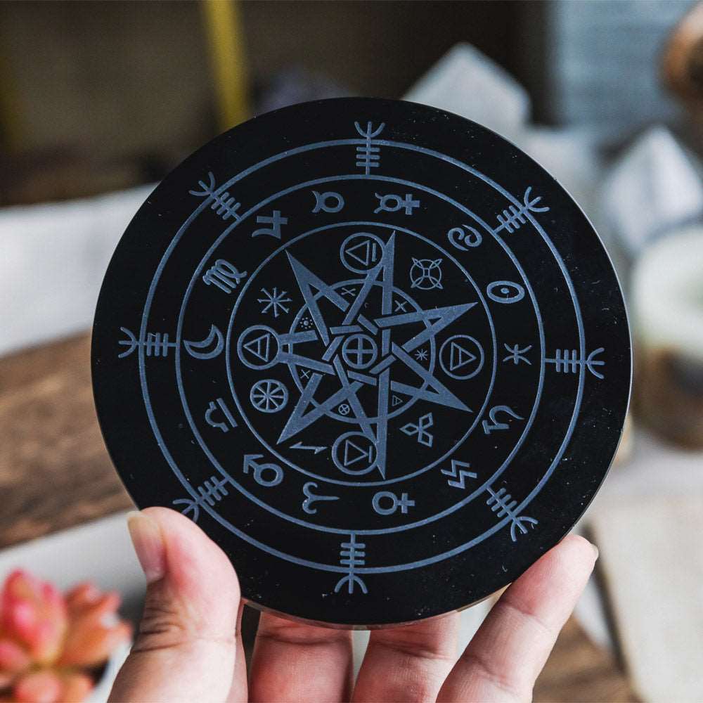 Reikistal Black Obsidian Round Plate