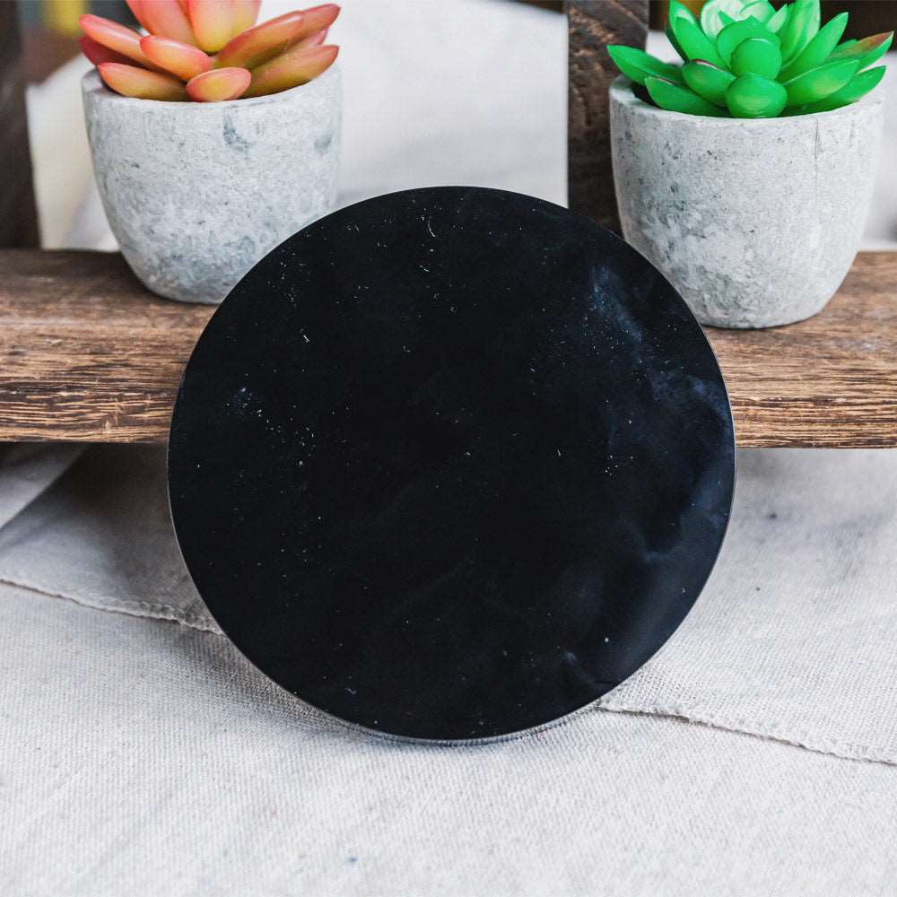 Reikistal Black Obsidian Round Plate