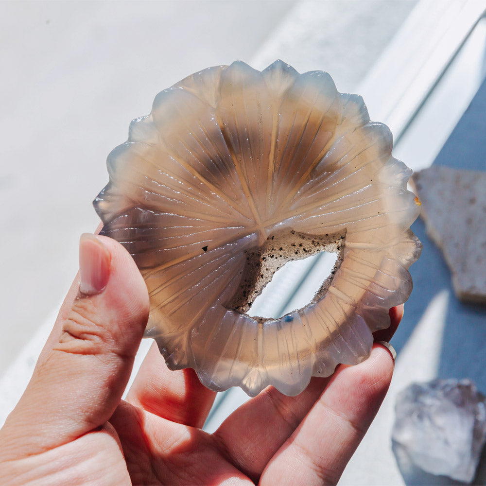 Reikistal Druzy Agate Sunflower