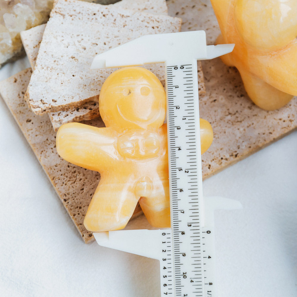 Reikistal Orange Calcite Gingerbread Man