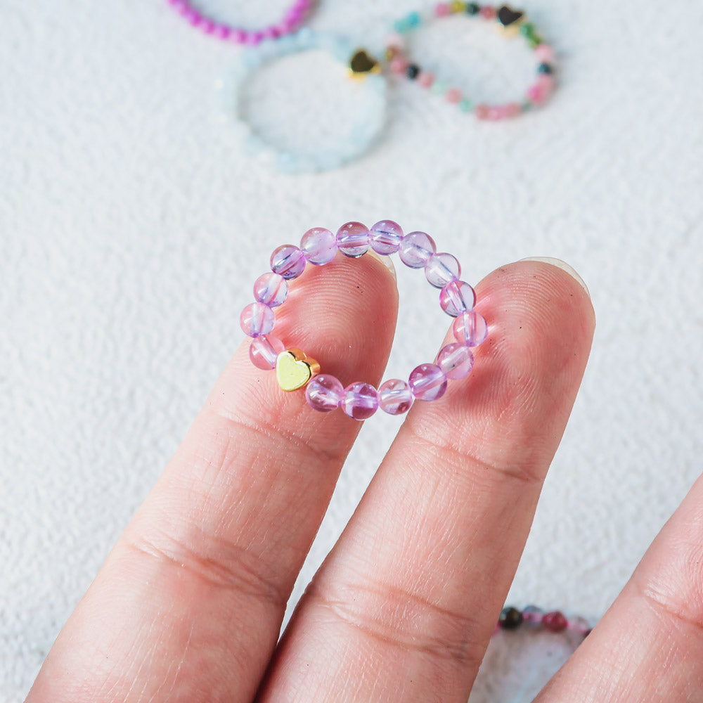 Reikicrystal Sparkling Crystal Heart Ring