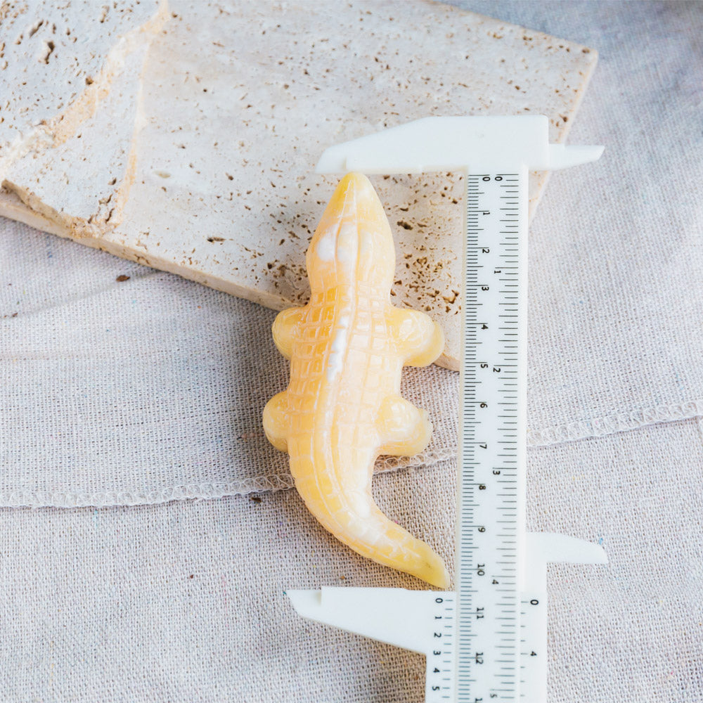 Reikistal Orange Calcite Crocodile