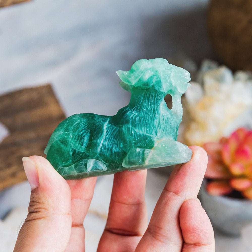 Reikistal Green Fluorite Goat