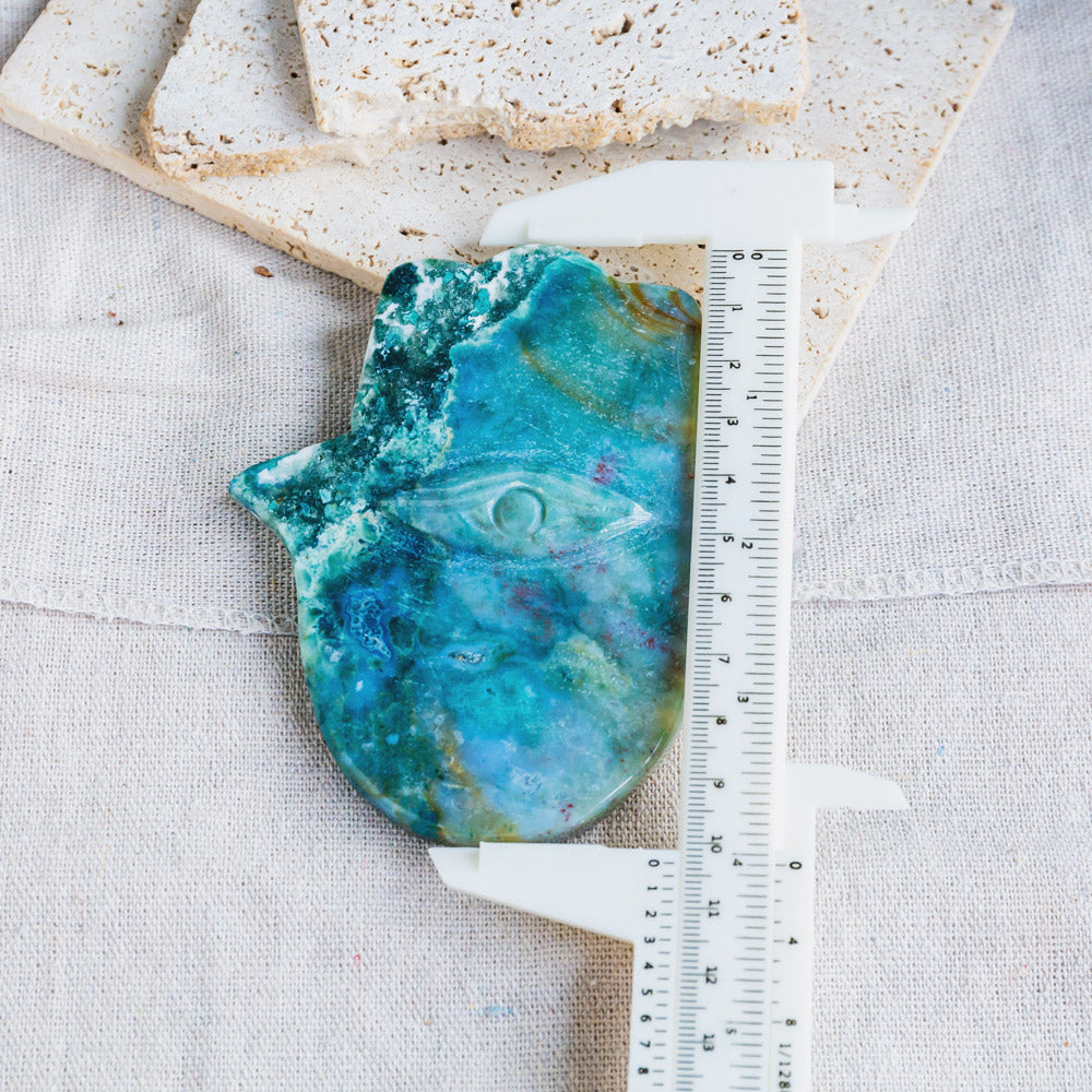 Reikistal Ocean Jasper Hamasa Hand