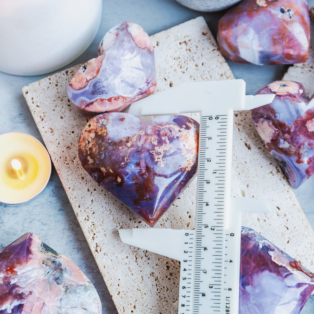 Reikistal Colourful Agate Heart