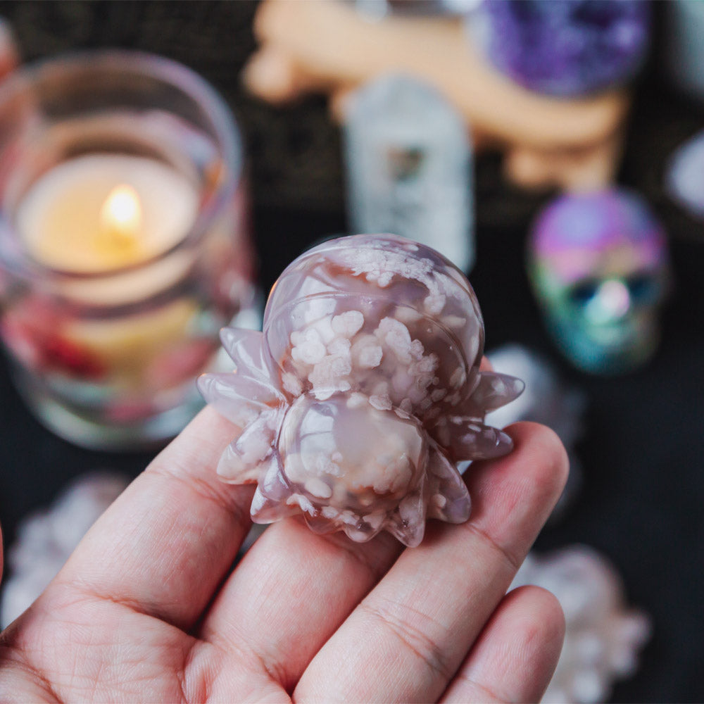 Reikistal Flower Agate Spider