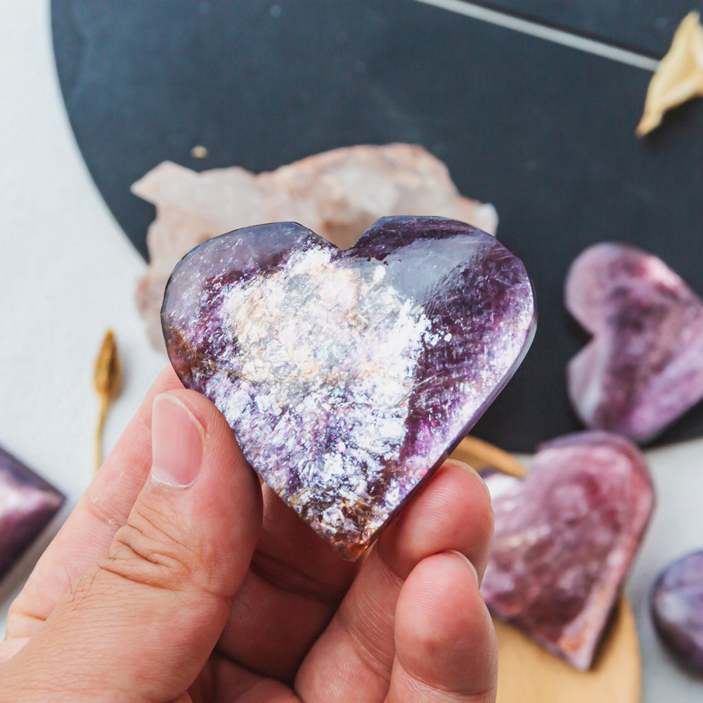 Reikicrystal Purple Mica Heart