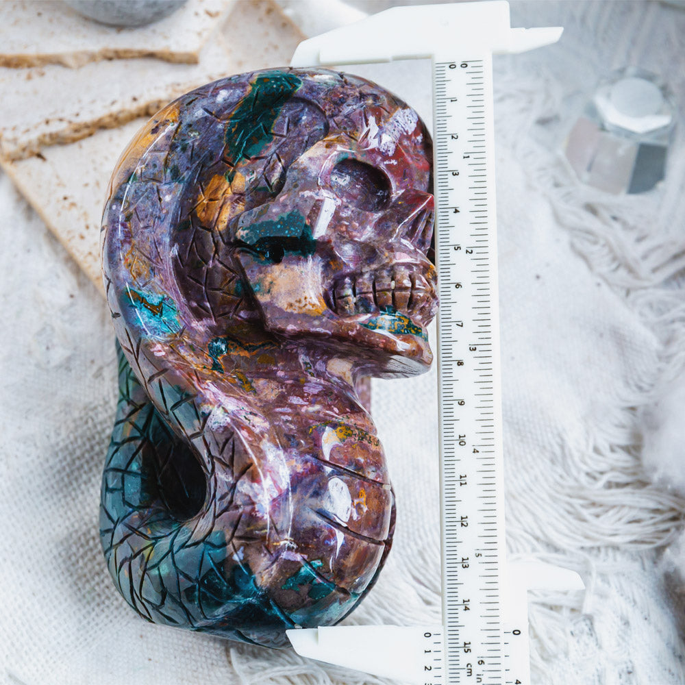 Reikistal Ocean Jasper Cobra Skull