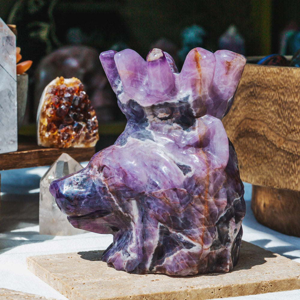 Reikistal Dream Amethyst Lion Head