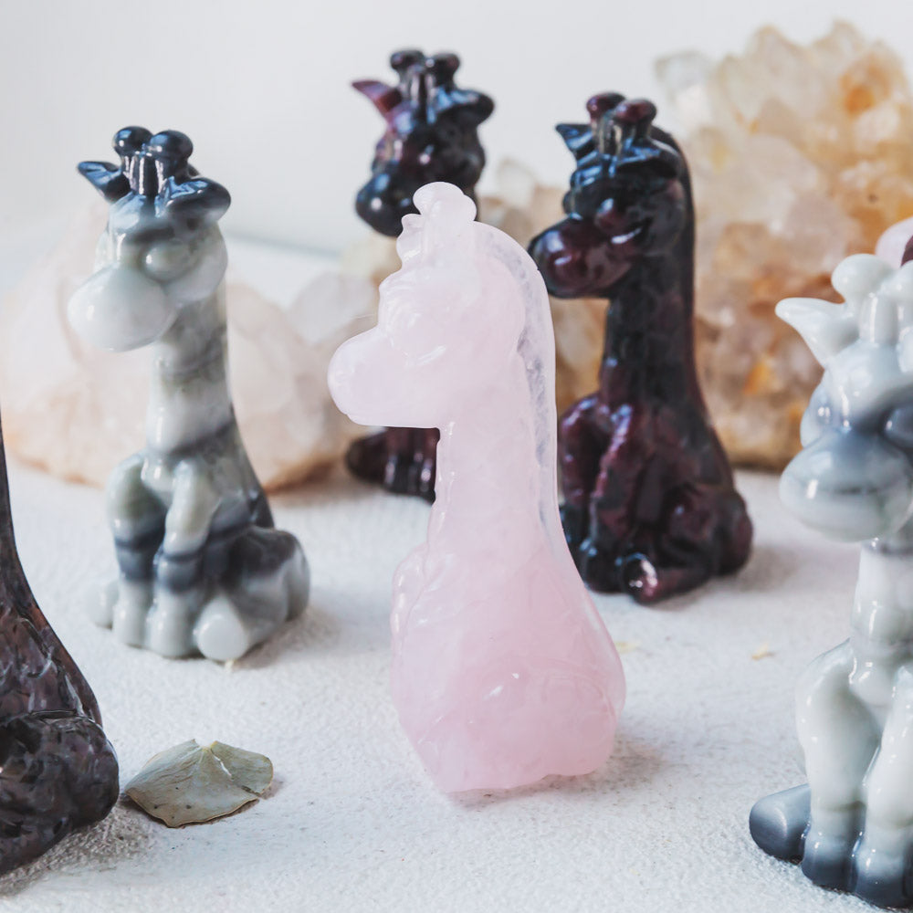 Reikicrystal Natural Crystal Decorative Carving 【Giraffe】