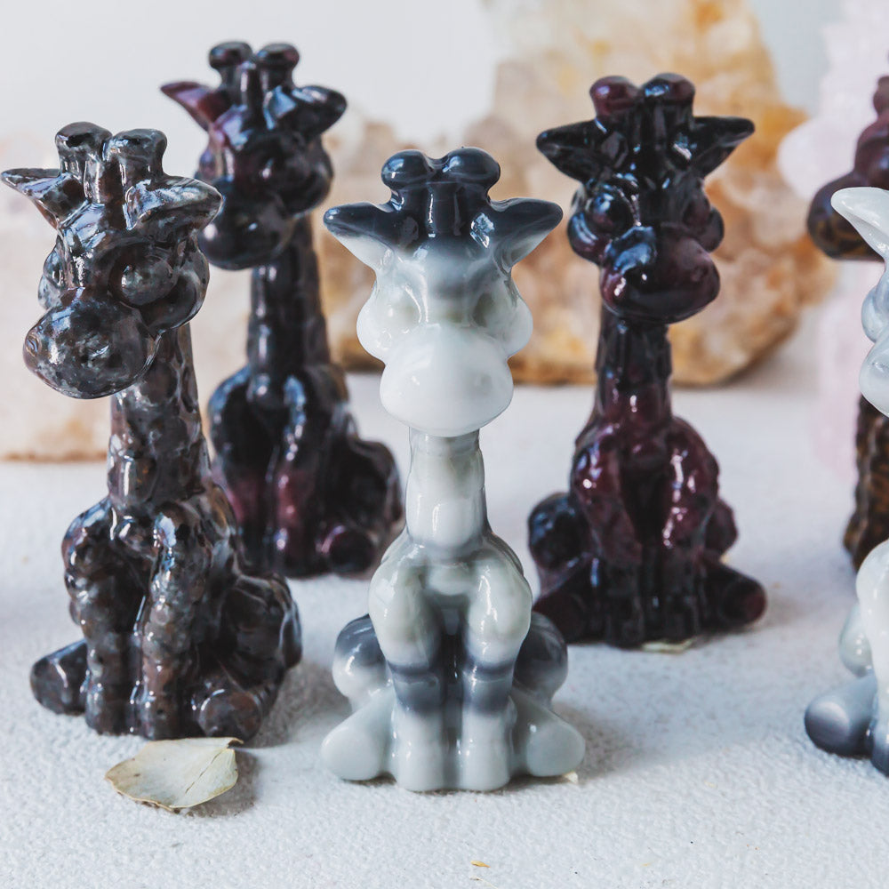 Reikicrystal Natural Crystal Decorative Carving 【Giraffe】