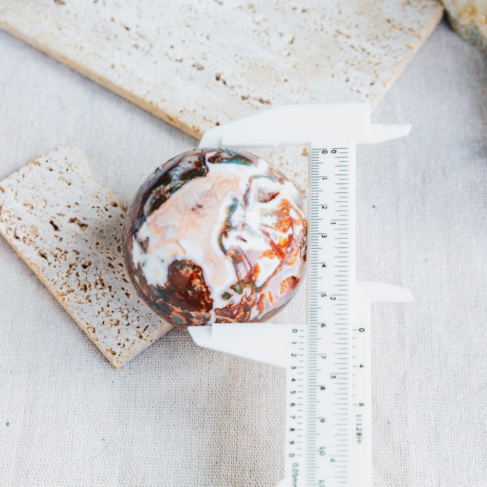 Reikistal Red Moss Agate Sphere