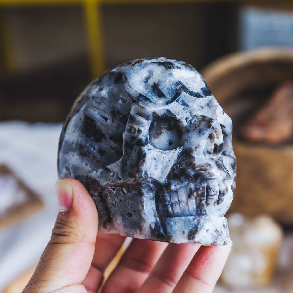Reikistal Black Sphalerite Skull