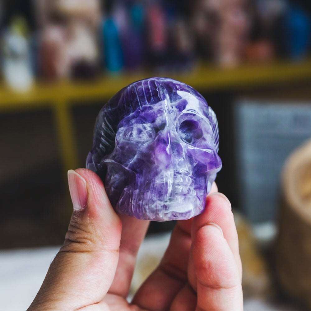 Reikistal 2'' Dream Amethyst Muscle Skull