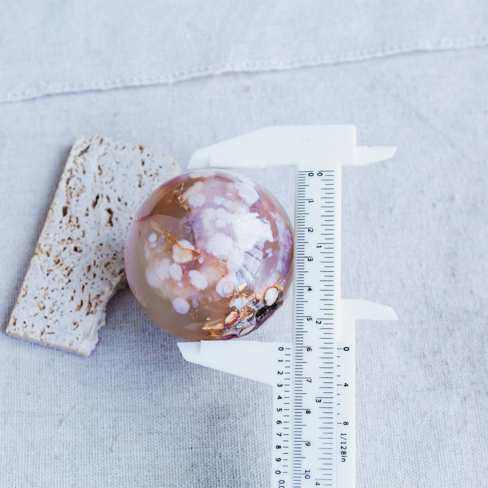 Reikistal Flower Agate Sphere