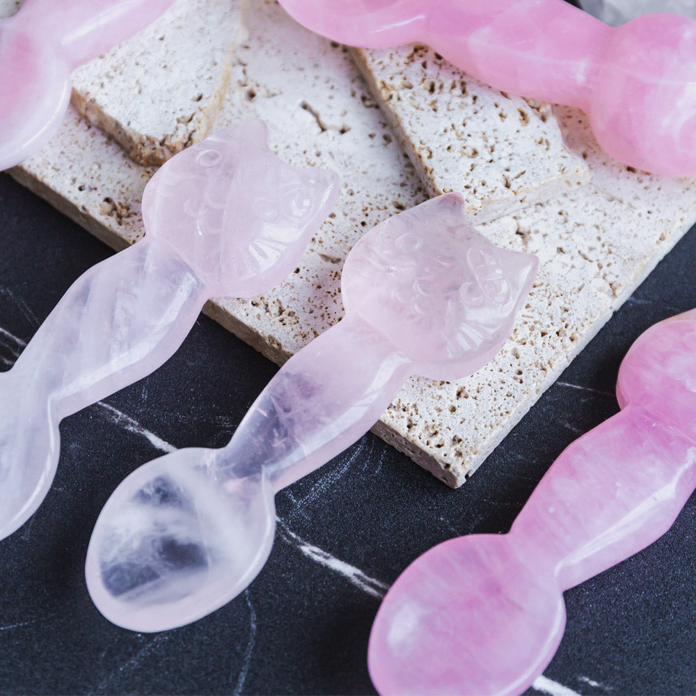 Reikistal Rose Quartz Spoon