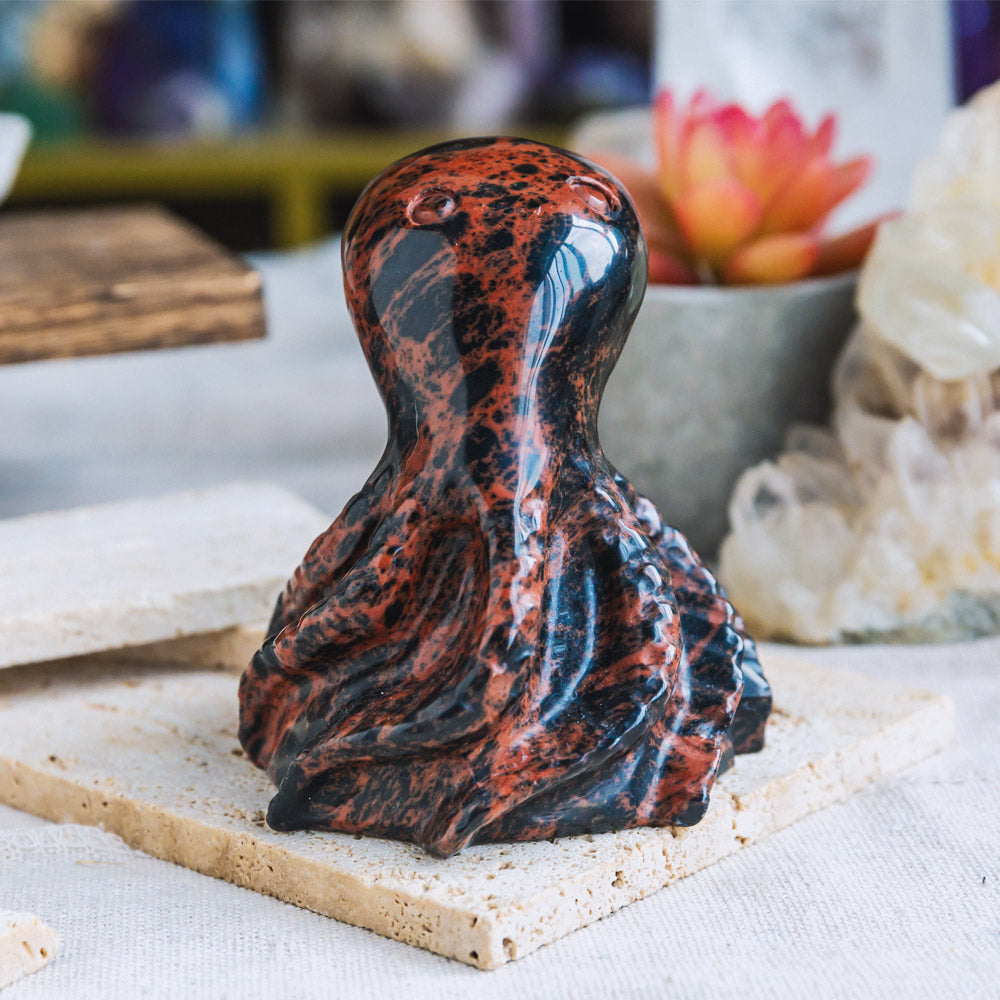 Reikistal Mahogany Obsidian Octopus