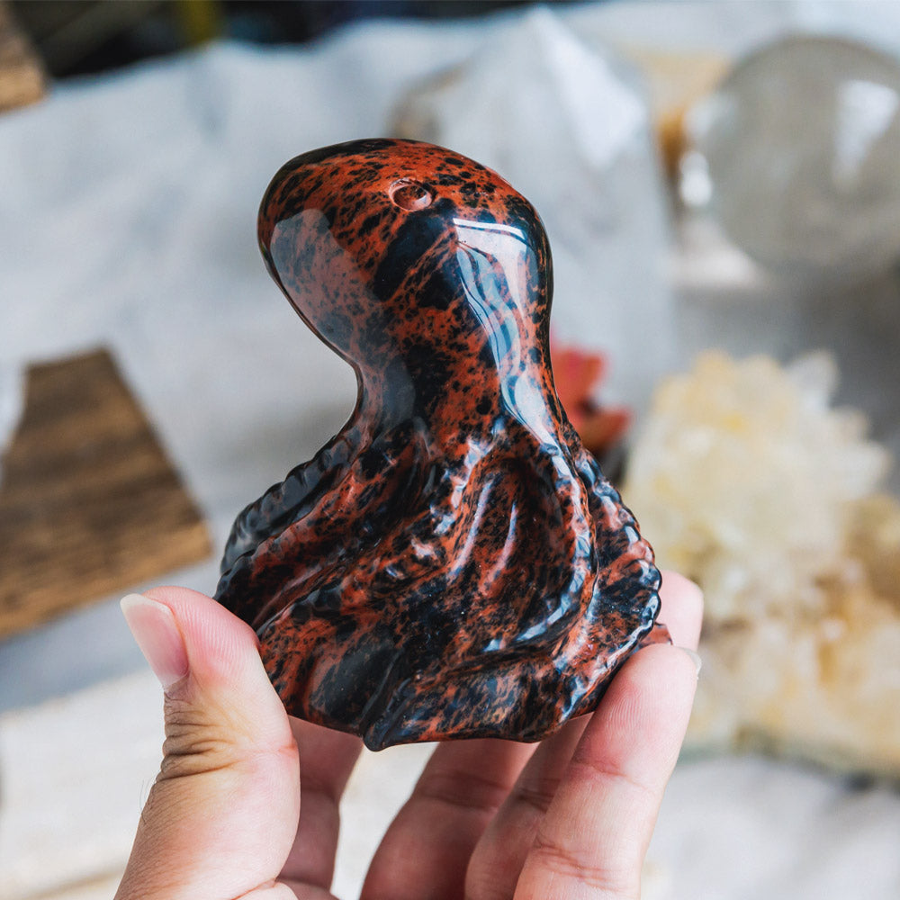 Reikistal Mahogany Obsidian Octopus