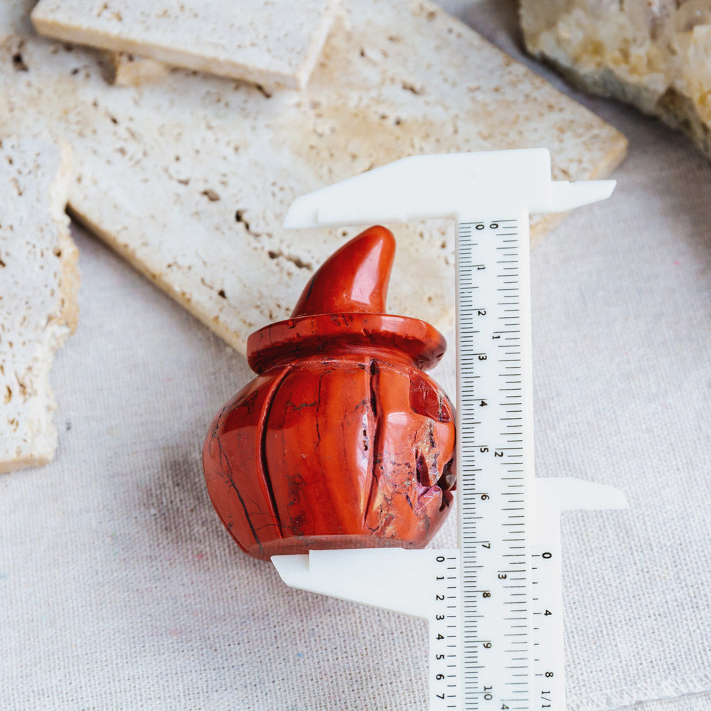 Reikistal Red Jasper Wizard Hat Pumpkin