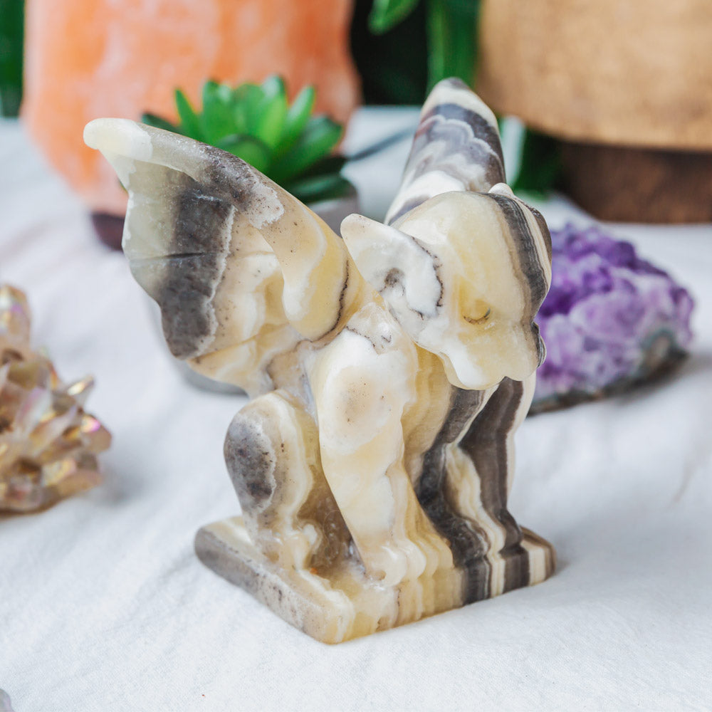 Reikistal Zebra Calcite Gargoyle