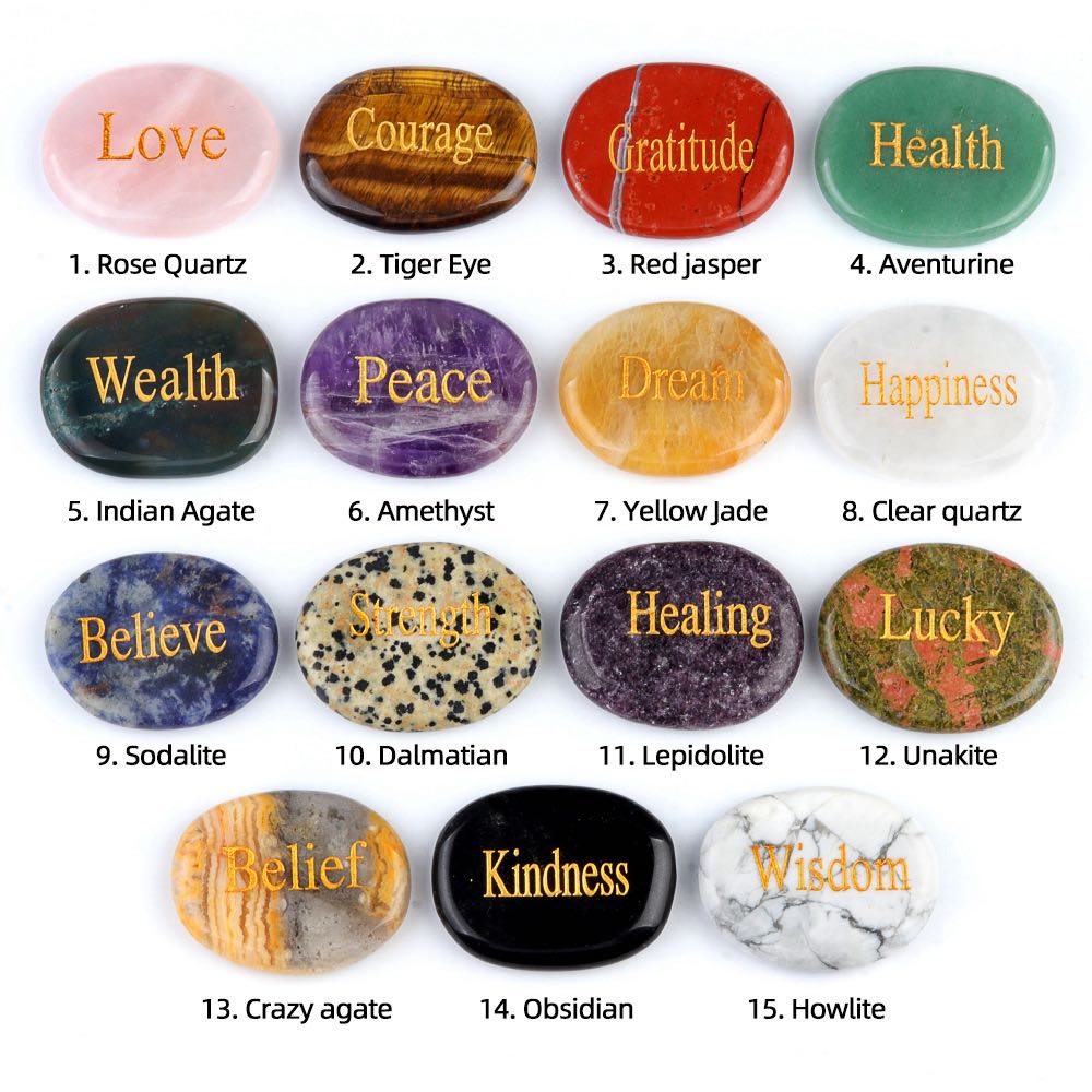 Reikicrystal Engravings Inspirational Stones