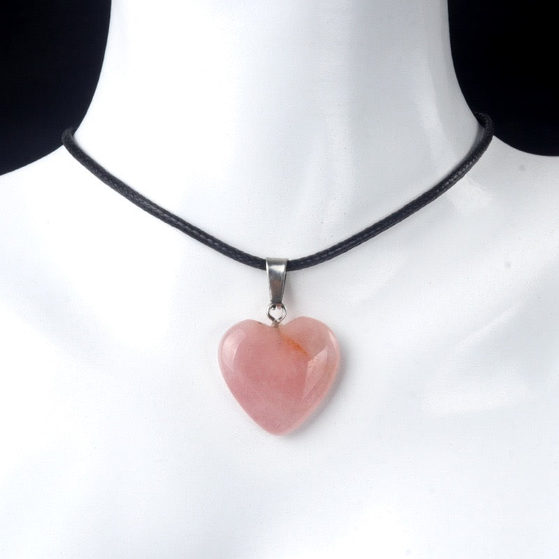 Reikicrystal 0.8" Heart Pendant Necklace