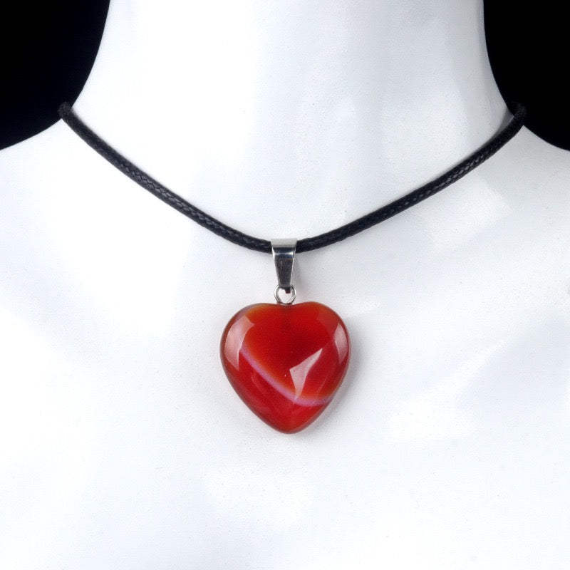 Reikicrystal 0.8" Heart Pendant Necklace