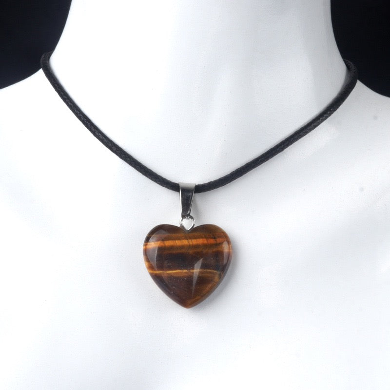 Reikicrystal 0.8" Heart Pendant Necklace