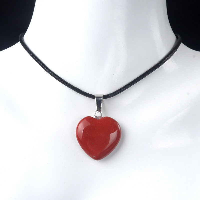 Reikicrystal 0.8" Heart Pendant Necklace