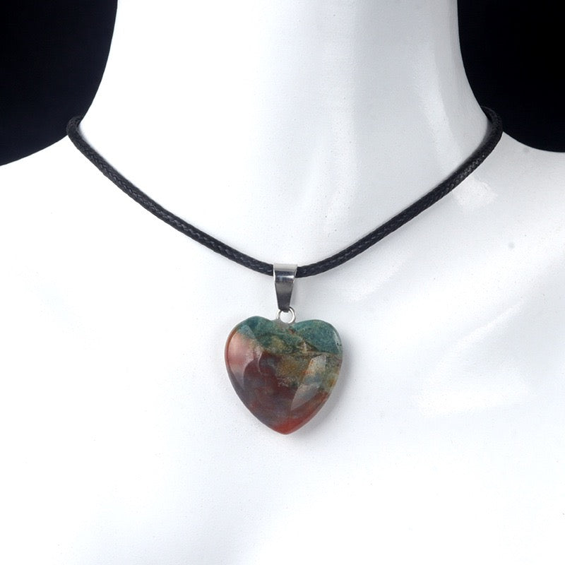 Reikicrystal 0.8" Heart Pendant Necklace