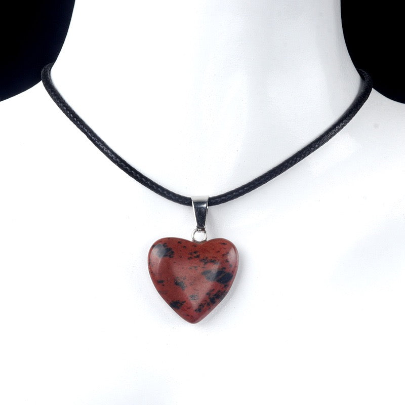 Reikicrystal 0.8" Heart Pendant Necklace