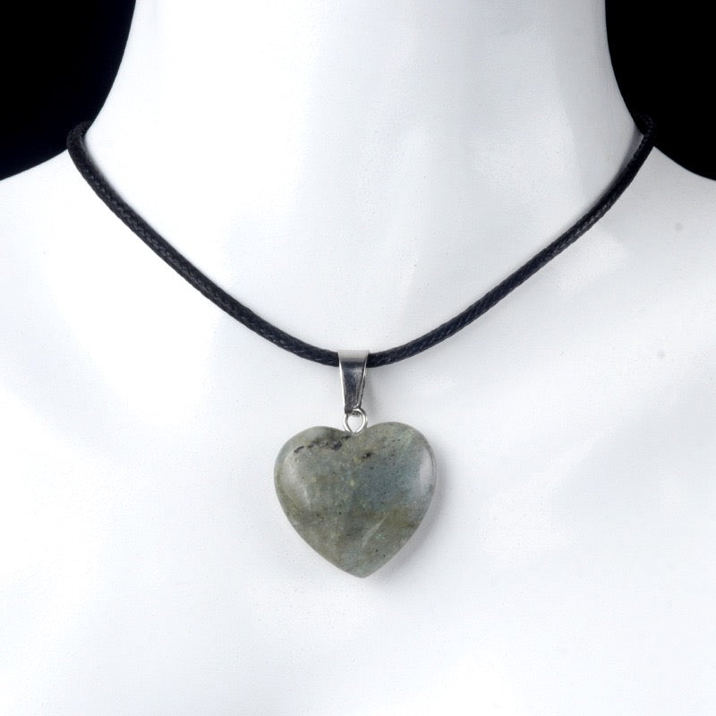 Reikicrystal 0.8" Heart Pendant Necklace