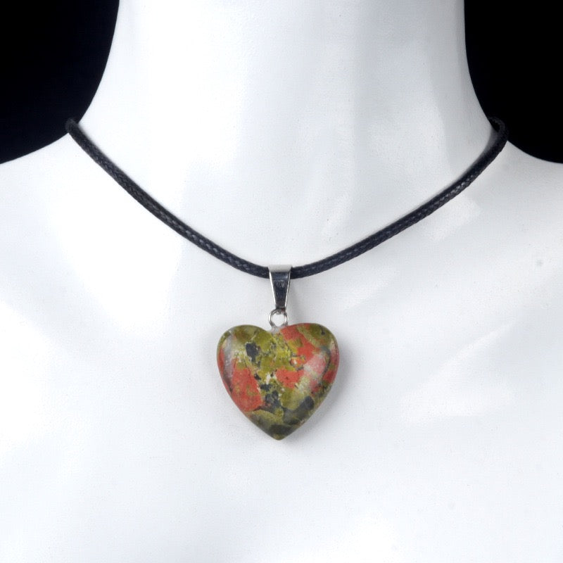 Reikicrystal 0.8" Heart Pendant Necklace