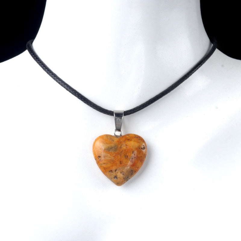 Reikicrystal 0.8" Heart Pendant Necklace