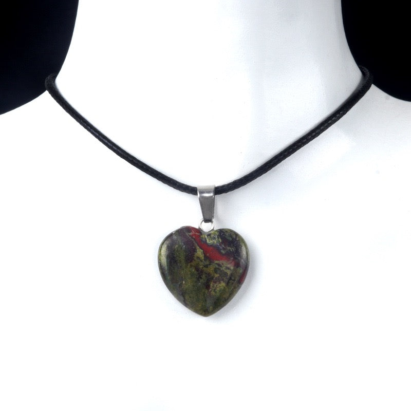 Reikicrystal 0.8" Heart Pendant Necklace