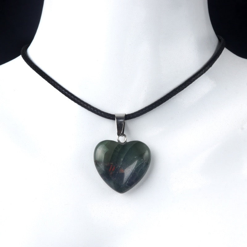 Reikicrystal 0.8" Heart Pendant Necklace