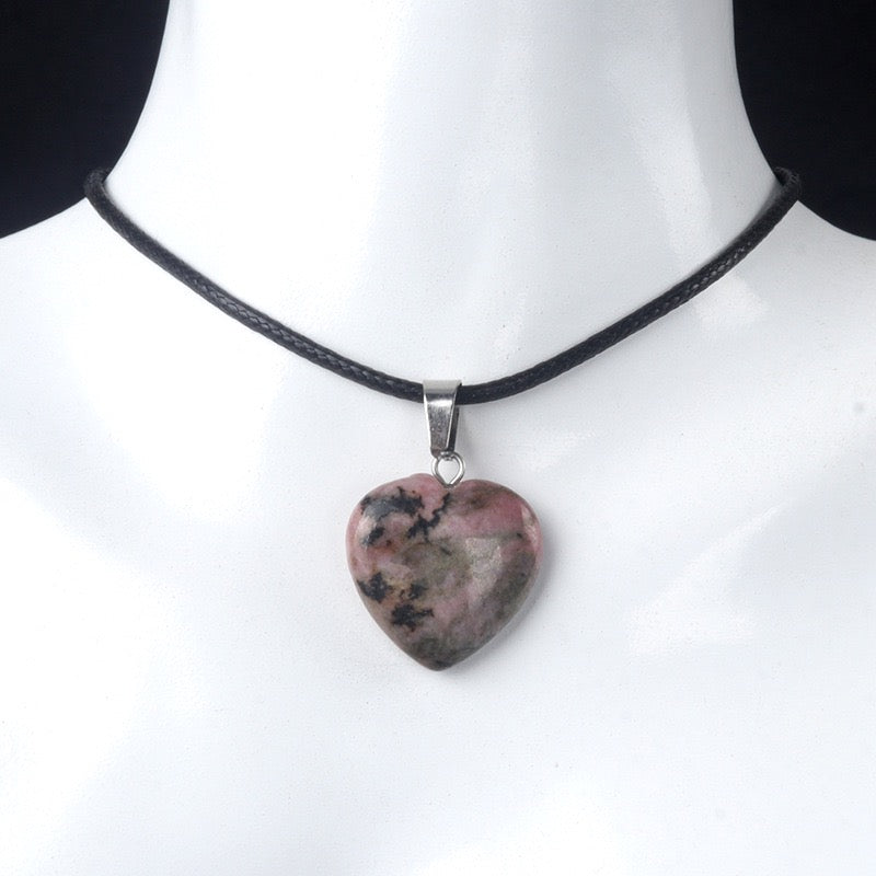 Reikicrystal 0.8" Heart Pendant Necklace