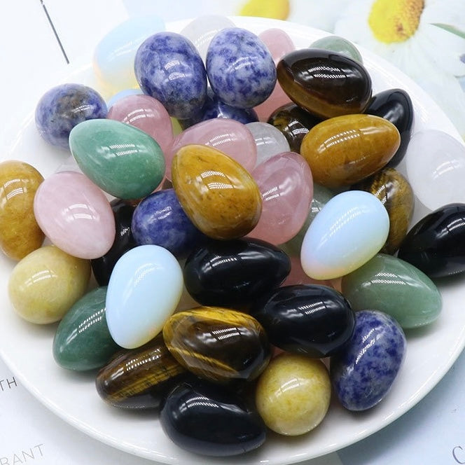 Reikicrystal Colorful Easter Egg Shaped Stone