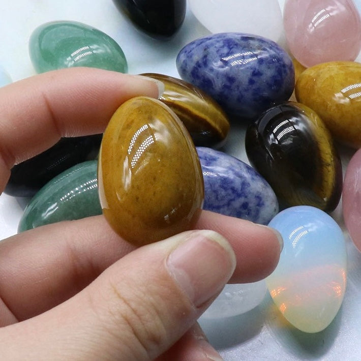 Reikicrystal Colorful Easter Egg Shaped Stone