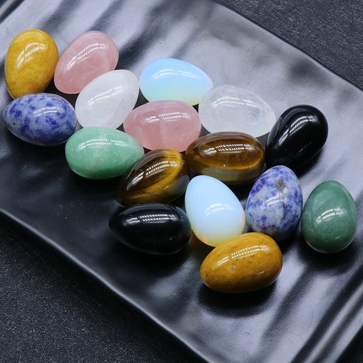 Reikicrystal Colorful Easter Egg Shaped Stone