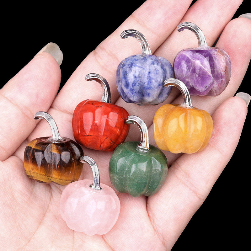 Reikicrystal Carving Mini Pumpkin Gemstone