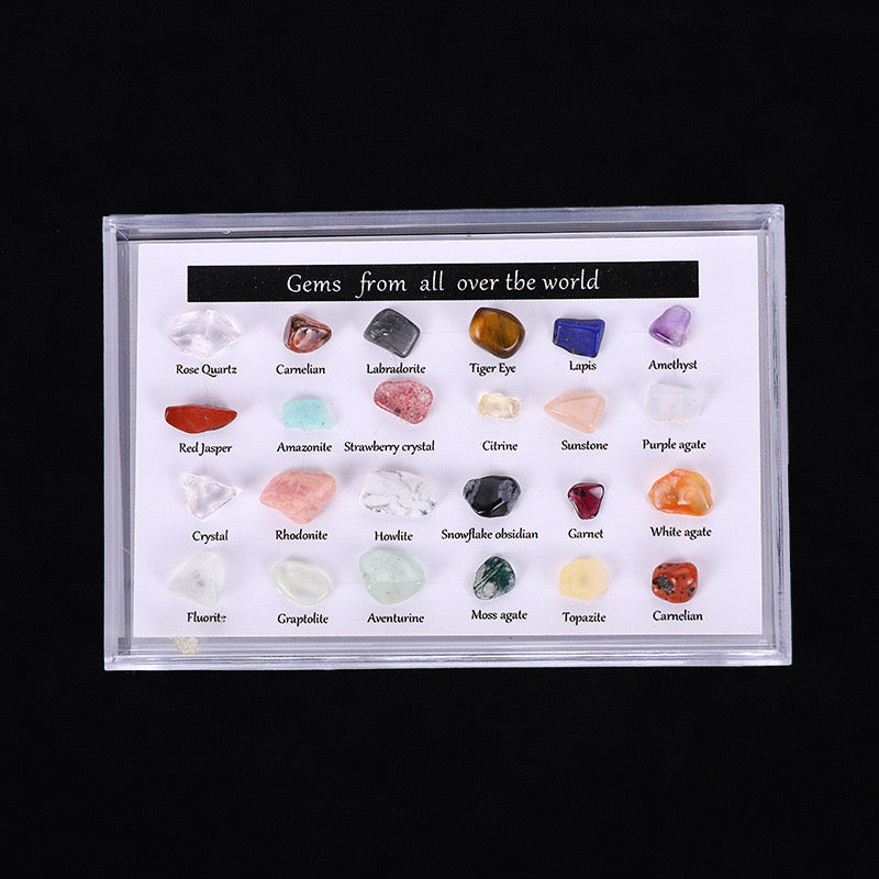 Reikicrystal 24 Mineral Specimens Gift Box