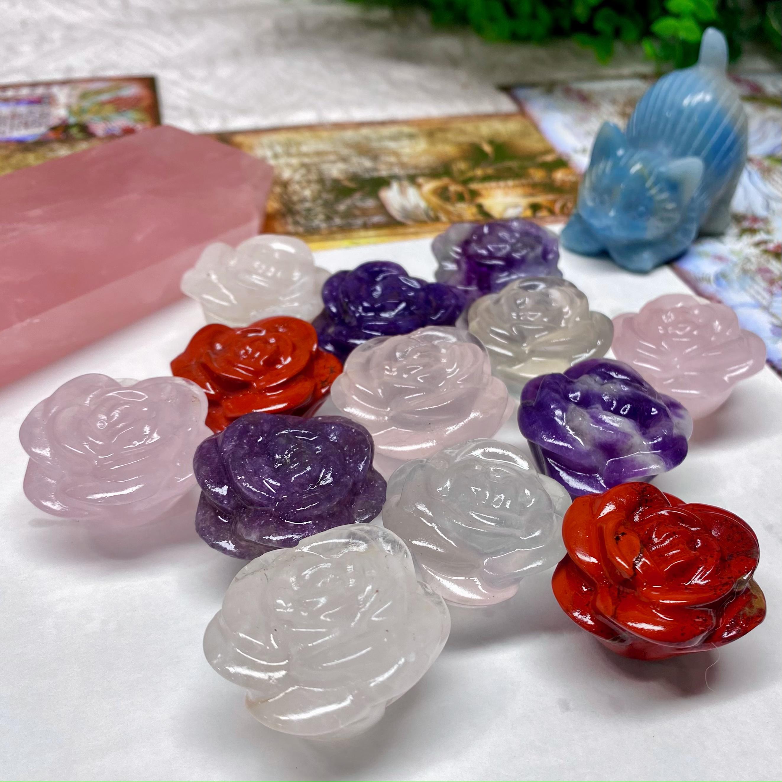 Reikicrystal Mini Rose Carving