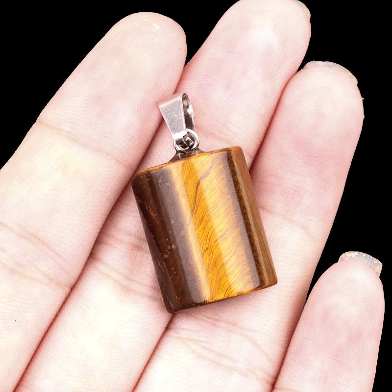 Natural Semi-Cylindrical Crystal Pendant