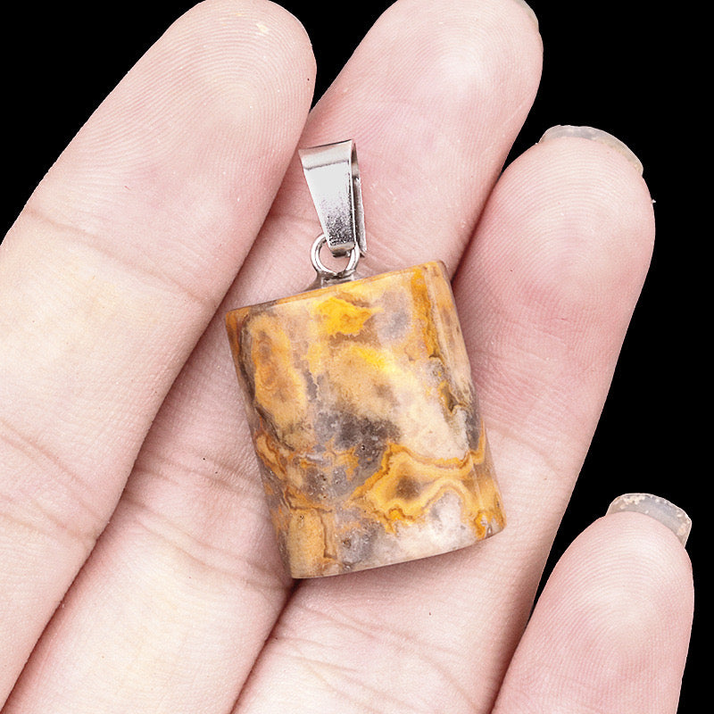 Natural Semi-Cylindrical Crystal Pendant