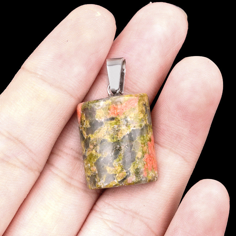 Natural Semi-Cylindrical Crystal Pendant