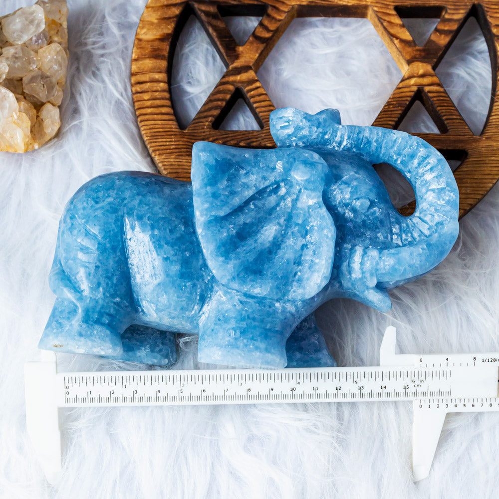 Reikistal Blue Calcite Elephant