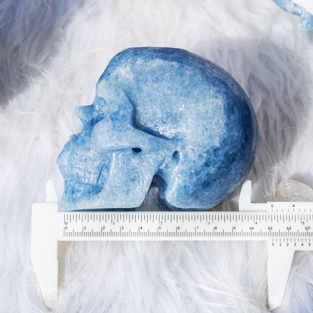 Reikistal Blue Calcite Skull