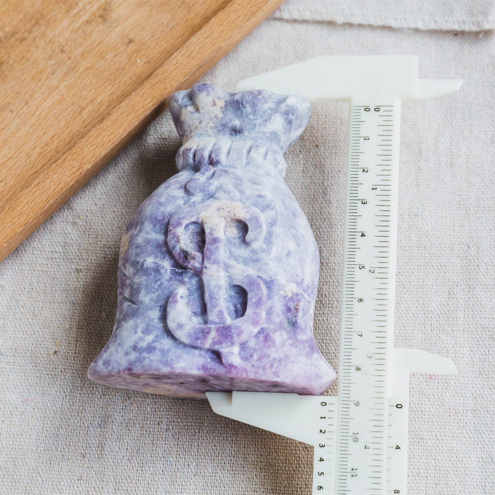 Reikistal Lepdolite Money Bag