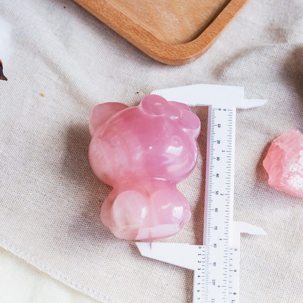 Reikistal Rose Quartz Hello Kitty